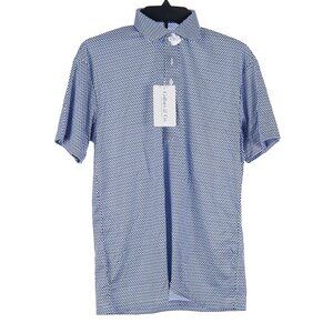 Collars & Co Vantage Blue Short Sleeve Dress Collar Polo Men's Small NWT